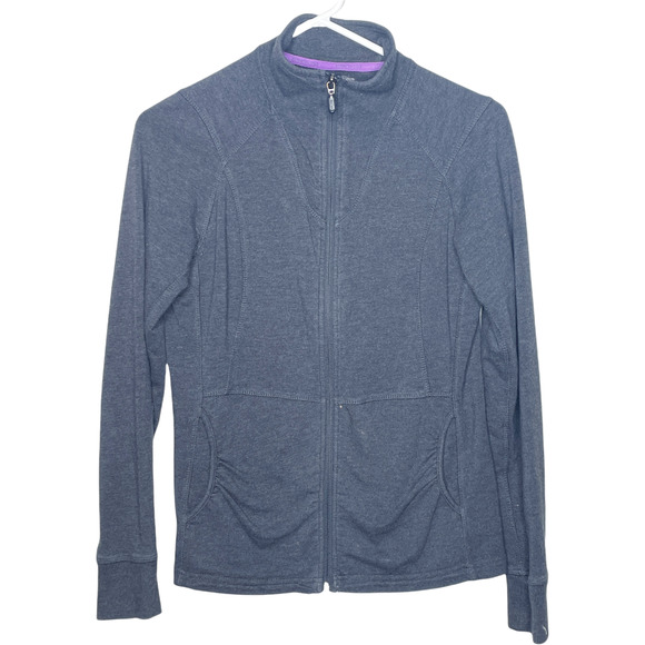 Kenneth Cole Reaction Gray Fitted Full Zip Sweatshirt Jacket Women's Size Small - Picture 1 of 5